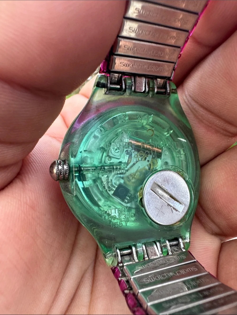 Swatch scuba cherry
